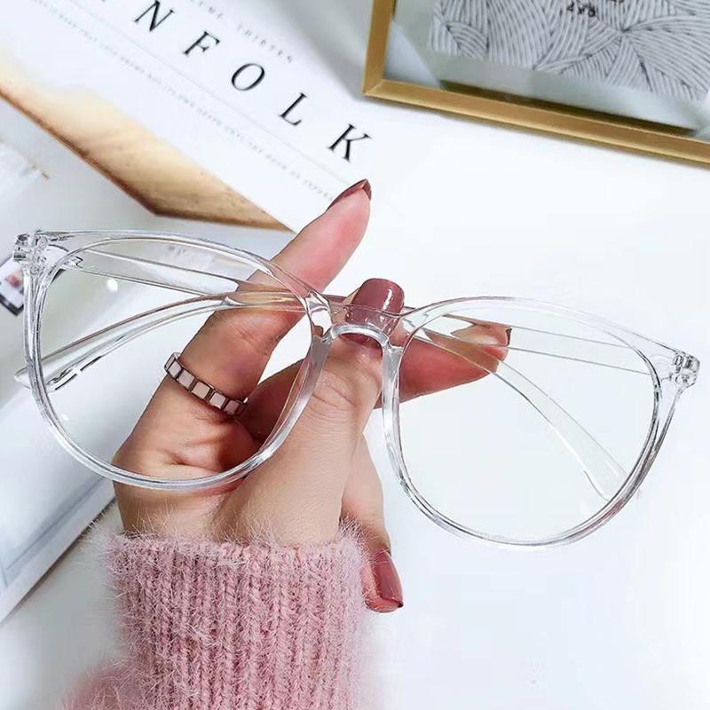 

Прозрачная оправа для компьютерных очков для женщин и мужчин, круглые очки против синего света чистый