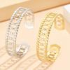 Stackable Geometric Bangle Vintage Style Stainless Steel Bangle for Wedding Jewelry