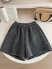 Korean Style High-Waisted Women's A-Line Bootcut Shorts - Winter 2026