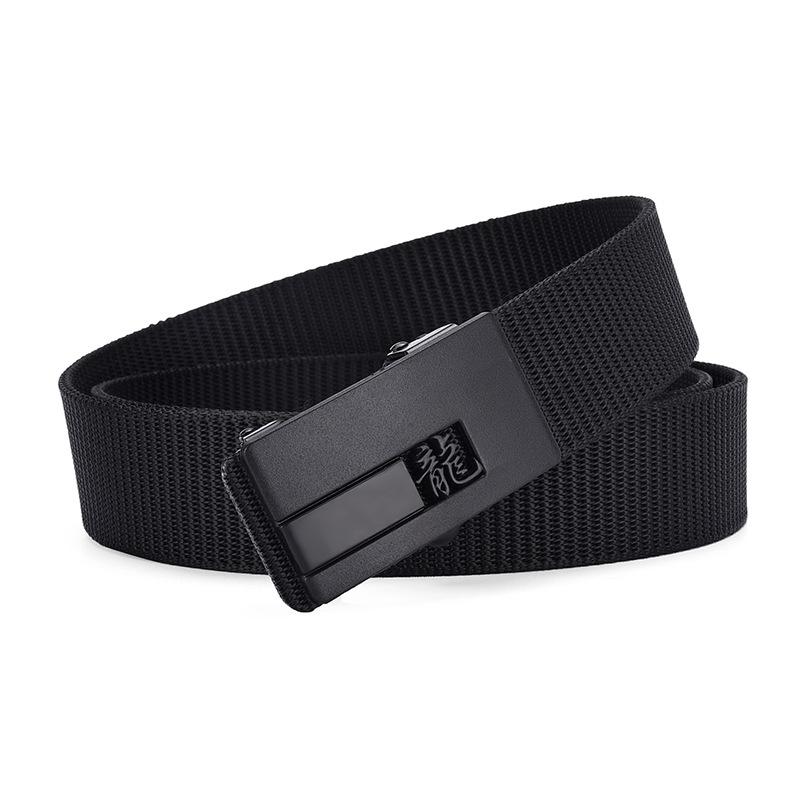 Zodiac Toothless Canvas Belt Simple Automatic Buckle Imitation Nylon Belt Casual Men'S Belt