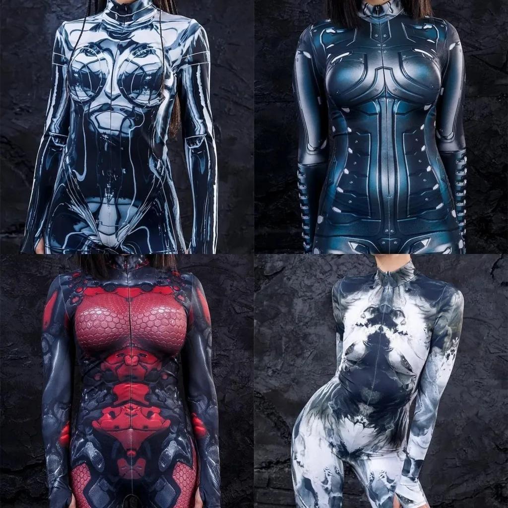 

3D цифровий друк сценічних костюмів для дорослих Хелловін події карнавал тематична вечірка косплей костюм гральний костюм комбінезон Adults S