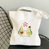Avocado Bags 2021 Tote for Women Canvas Summer Shopper Bag Women's Handbag Designer Handbags Fabric Printed Shoping Anime Woman