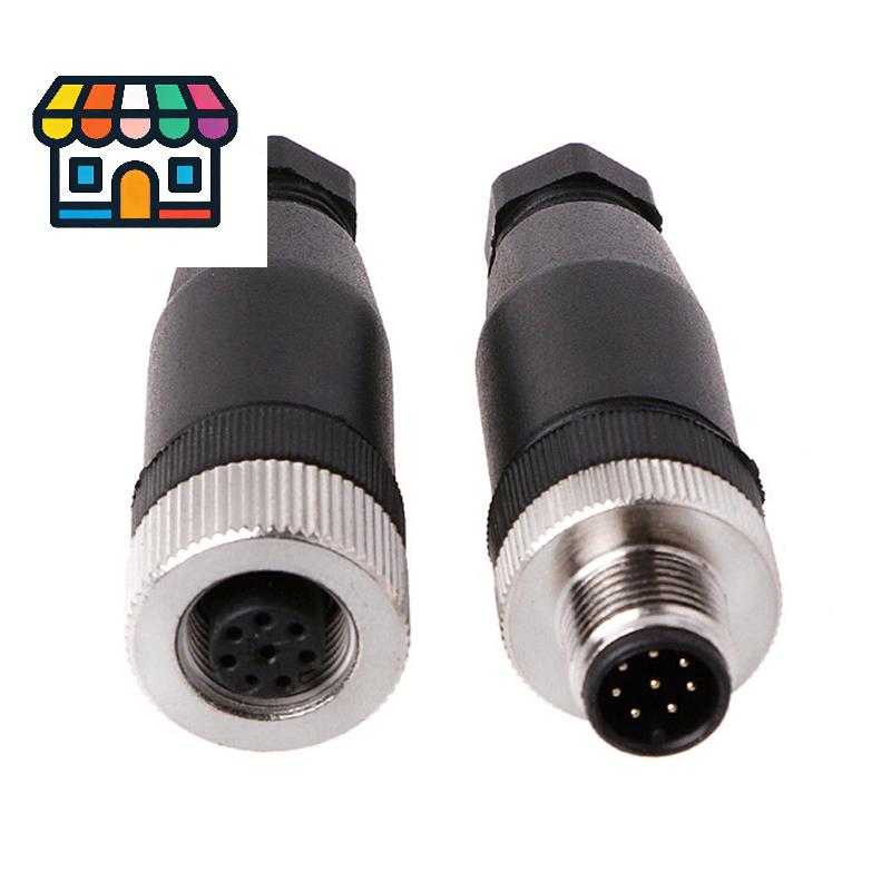 M12 Sensor Connector 3/4/5 Pin Male/female Straight/right Angle Plug