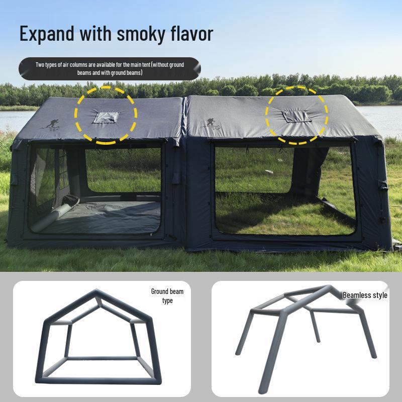 Starry Sky Inflatable Family Camping Tent: TC Cotton, All-Weather, No Installation Needed