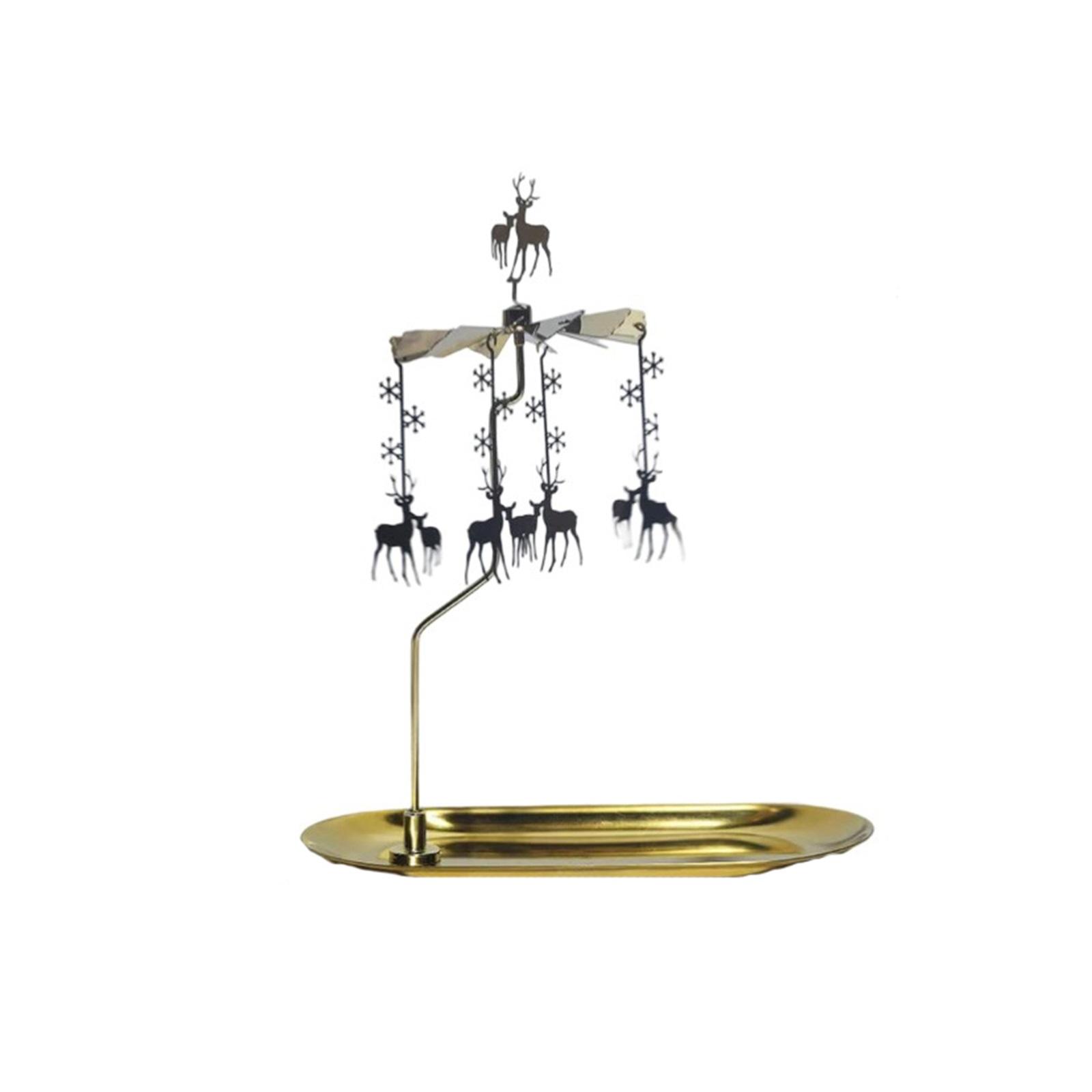

Oval Stainless Steel Tray Rotating Candle Holder Scented Candle European Style Revolving Lantern/ Christmas Gift Creative Table One Size