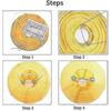 20 Pcs Colorful Round Paper Lanterns With Wire Ribbing, Different Sized (white) - RiRi