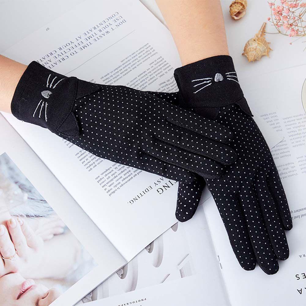 

Thin Girls Summer Women Cartoon Women s Mittens Sun Protection Gloves Cotton