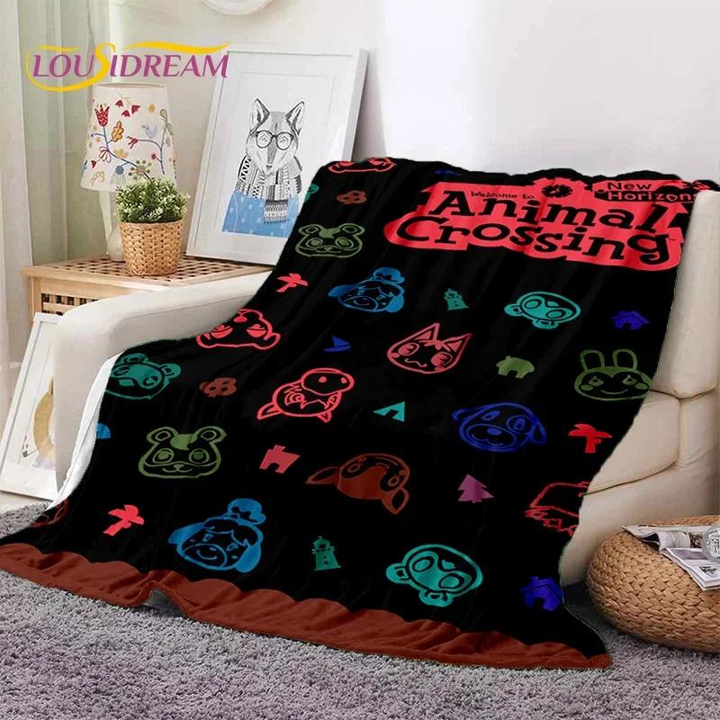 Cute Crossing New Horizons Cartoon Soft Flannel Blanket for Bed Bedroom Sofa Picnic,Throw Blanket for Cover Outdoor Leisure Gift