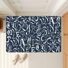The English Letters Hallway Carpet Retro Multiple Choice Living Room Kitchen Rug Non-Slip Welcome Rug