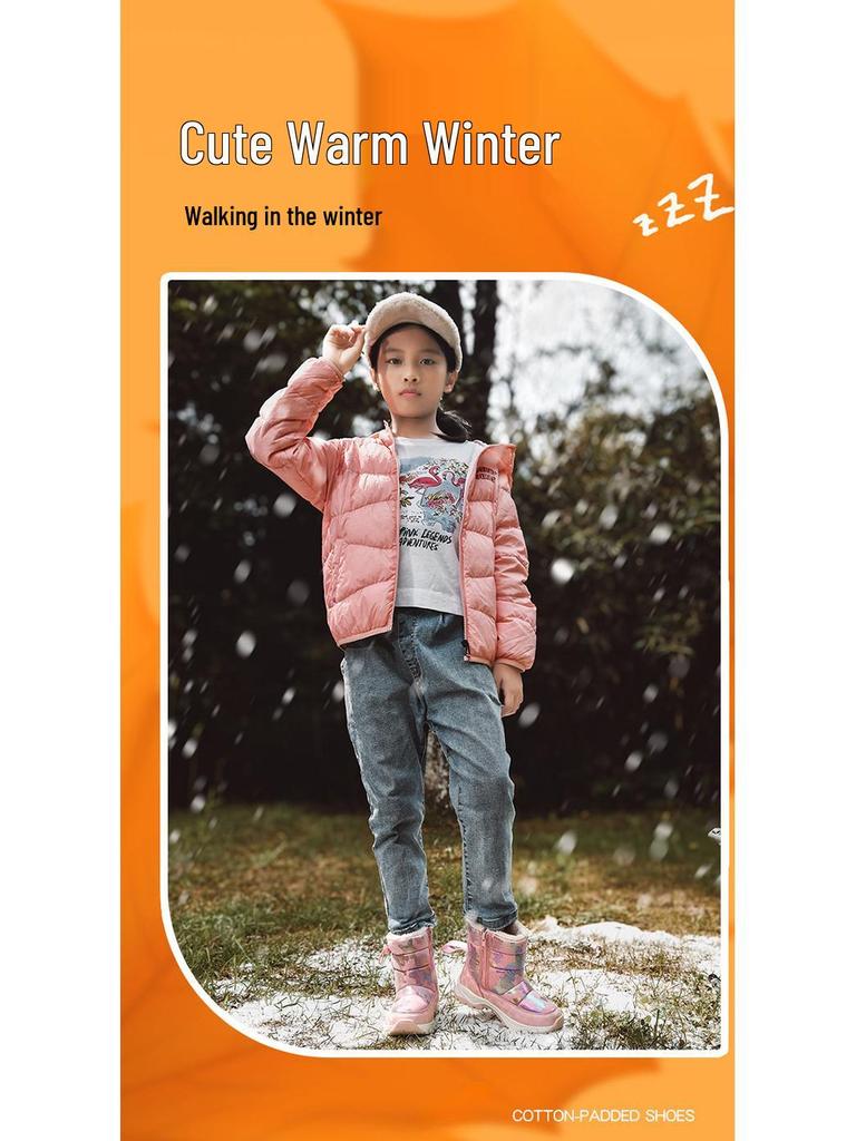 Children's Non-Slip High-Top Winter Snow Boots - Warm, Cute, Stylish for Girls