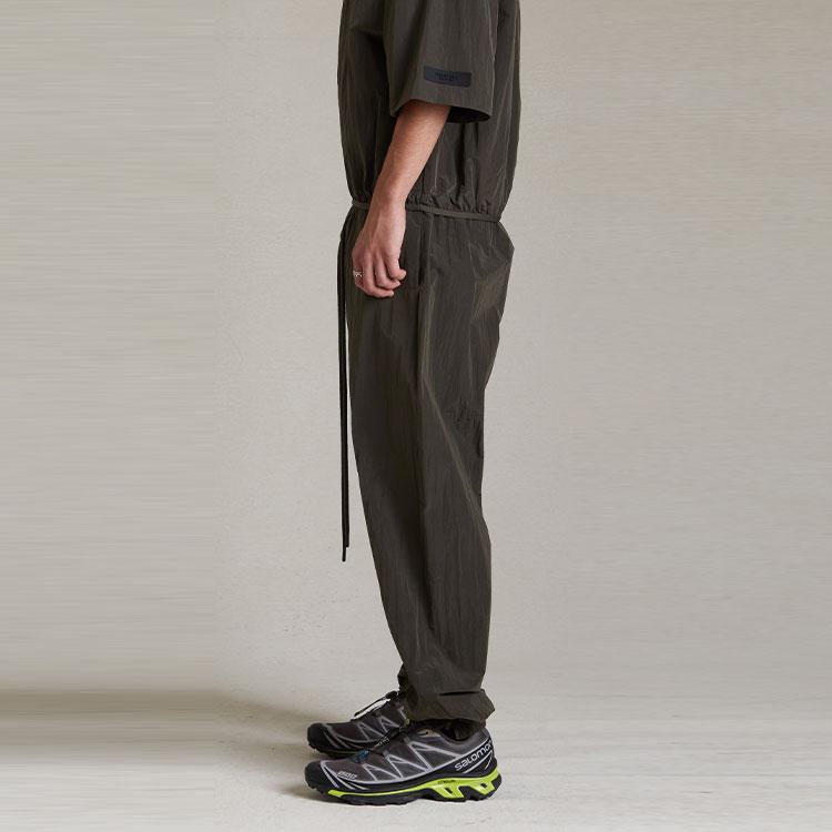 Fear of God Essentials Crinkle Nylon Track Pant Ink Men Bottoms Black 130SP244240F
