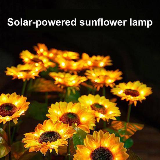Solar Sunflower Light LED Garden Artificial Flower Light with 36956 Sunflowers Outdoor Waterproof Stake Light for Backyard Flower Bed