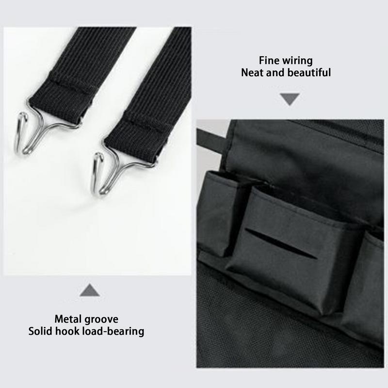 Car Back Seat Organizer Foldable Oxford Cloth Cars Behind Seat Storage Bag High Strength Board Easy Installation Multifunctional