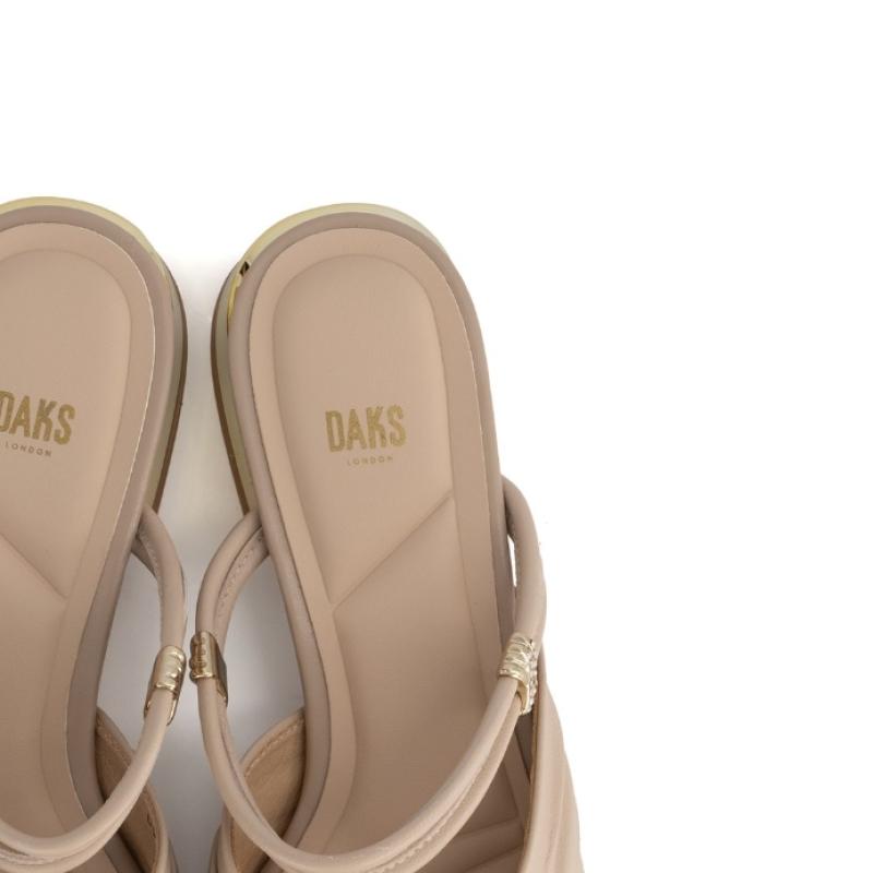 DakS Women S 3cm Heel Semi caSual Two Way Sandal dld502lS58  Pink 