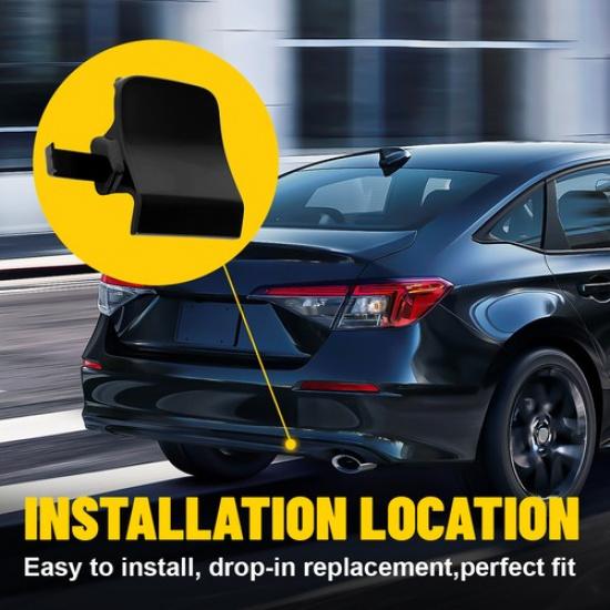 For -2024 Honda Civic EX Rear Bumper Tow Hook Eye Bracket Cover Cap Black 1X