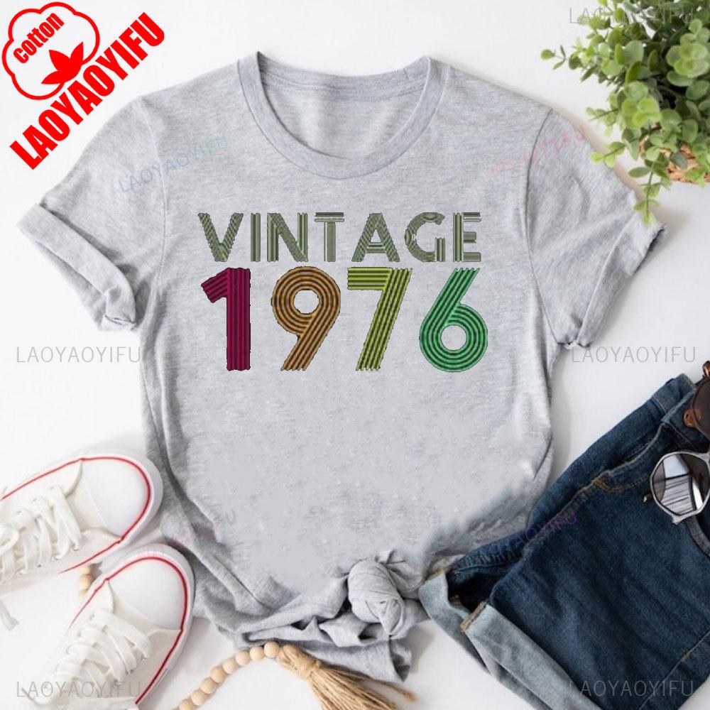 Vintage 1976 Shirt 50th Birthday Shirt 50th Birthday Gift for Dad Mom 50th Birthday Gift Retro Tops Gift for Unisex Women