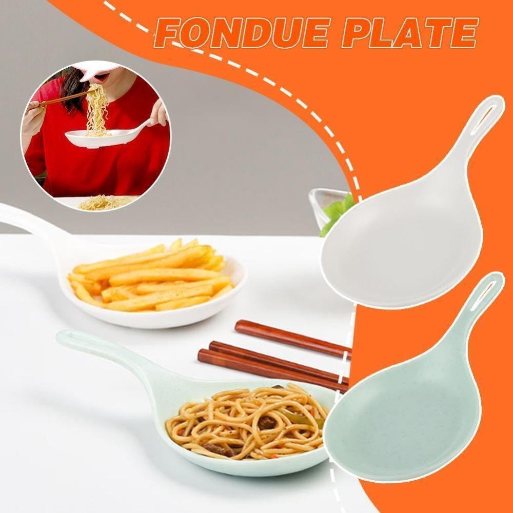 New Plastic Kitchen Soup Spoons Handheld Fries Fried Chicken Fondue Plate Large Cookware Fruit Tray
