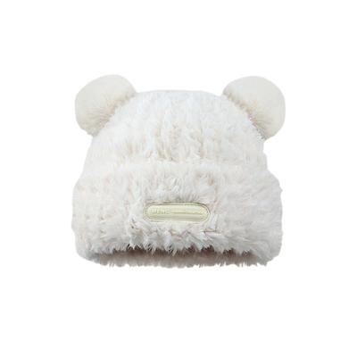 Gifts Korean Style Bear Plush Hat Windproof Soft Plush Pullover Hats Keep Warm Thickened Ear Protector Hat Autumn and Winter