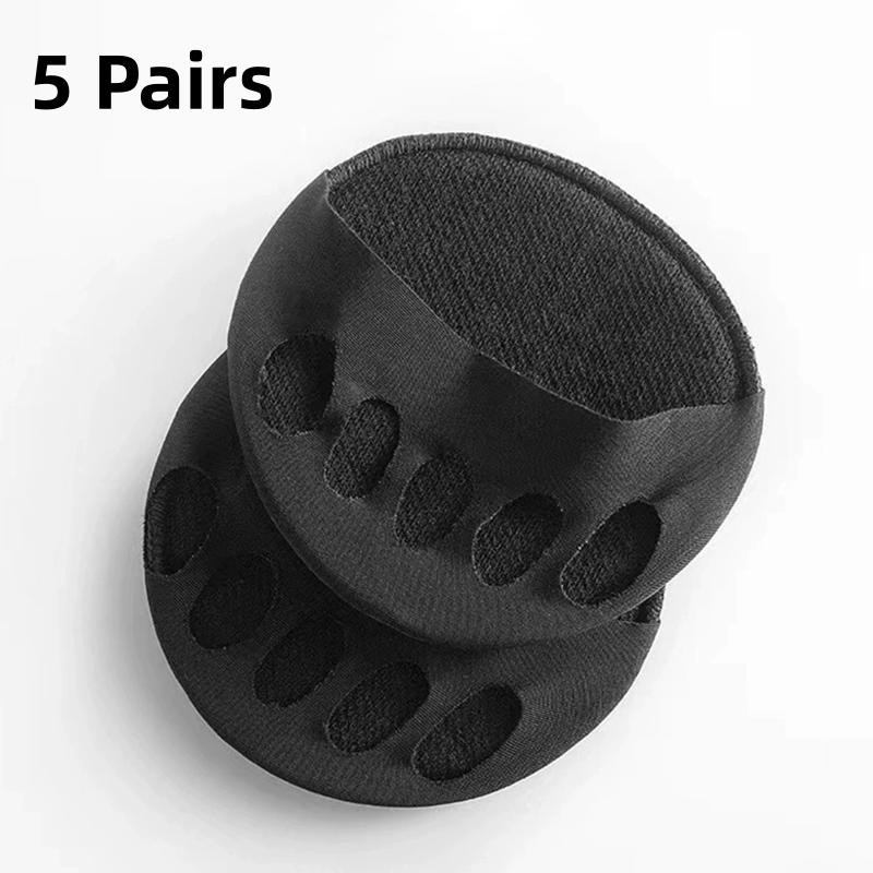 Five Toes Forefoot Pads for Women High Heels Half Insoles Foot Pain Care Absorbs Shock Socks Toe Pad Massaging Toe Pad