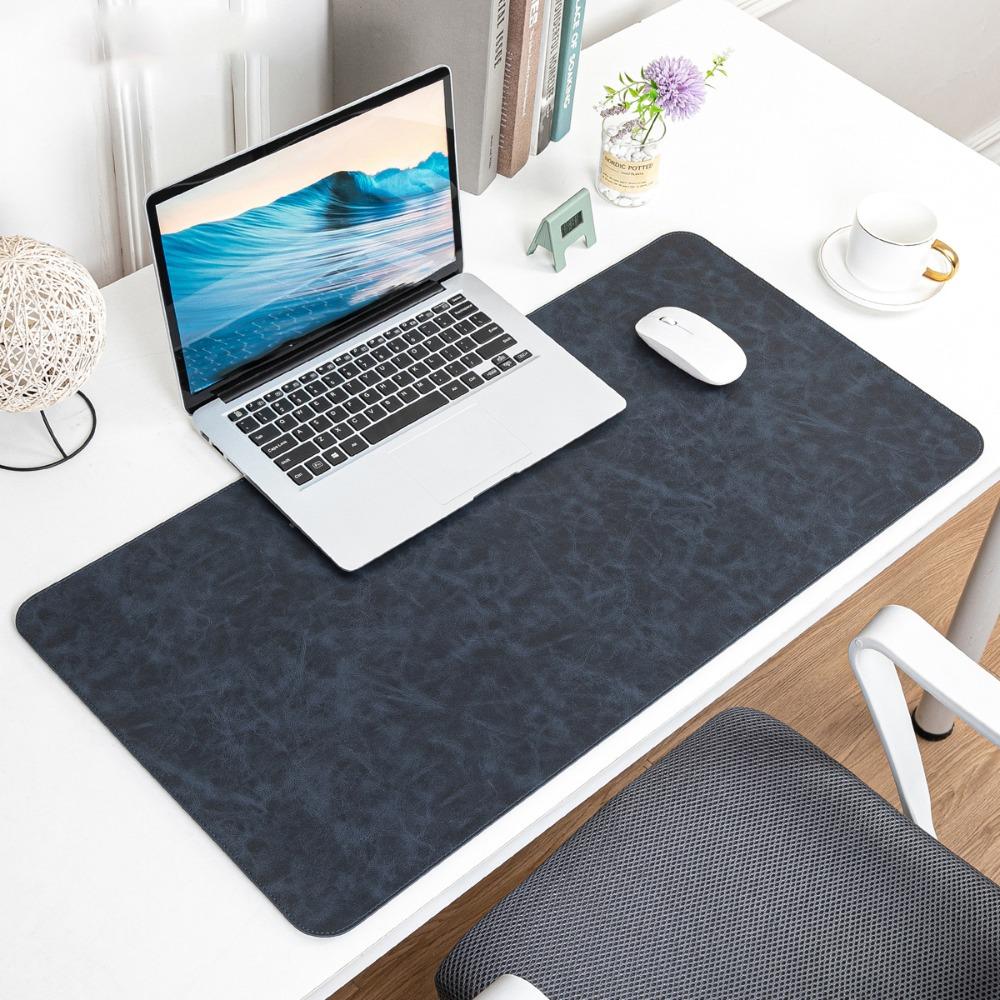 Leather Keyboard Mice Mat Non-slip Writing Pad Retro Table Protector  Home Office