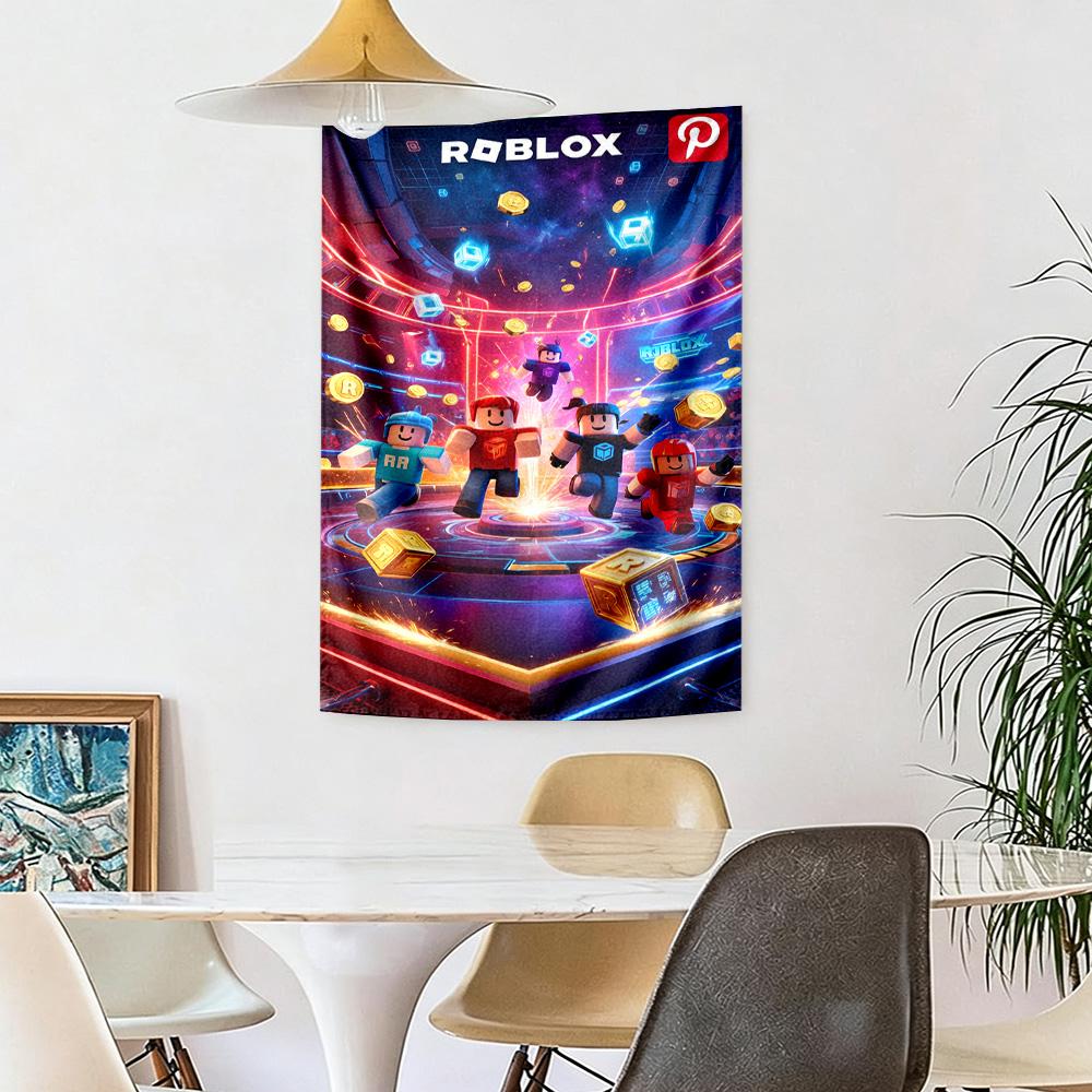 Roblox Wall Decor Tapestry Art For Pet Memorial Birthdaywedding Party Backdrop Family Gift