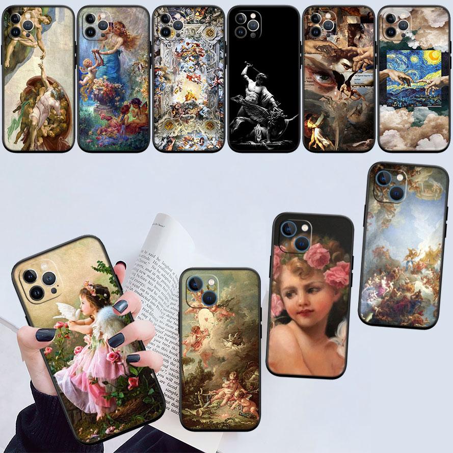 IK31 Fresko Adam Skulptur Engel Neue High-End Muschel Handyhülle für Redmi Note 13 14 Pro+ Plus A3 A3X 13X 13C 13R 14S 14C 14R