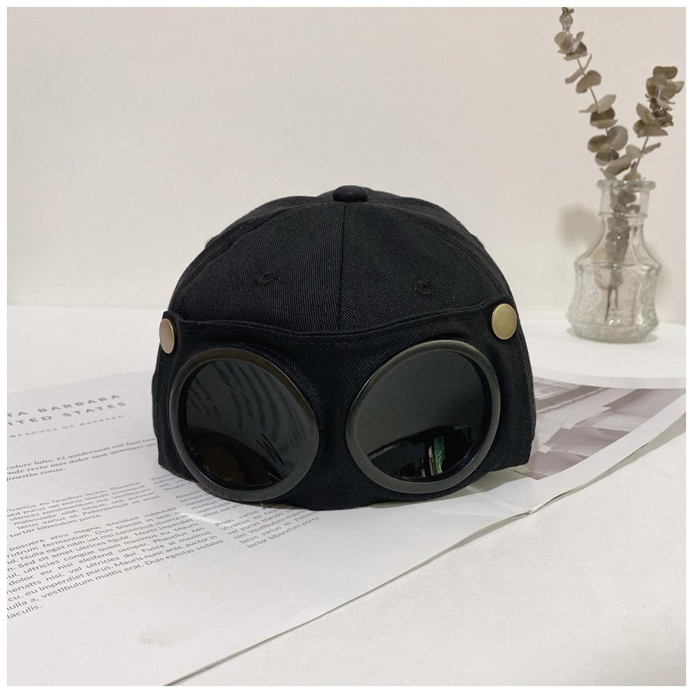 

Пилотская шляпа мужская шляпа женская кепка для очков мужские солнцезащитные очки бейсболка ins модная хип-хоп личность модный бренд Adjustable чёрный