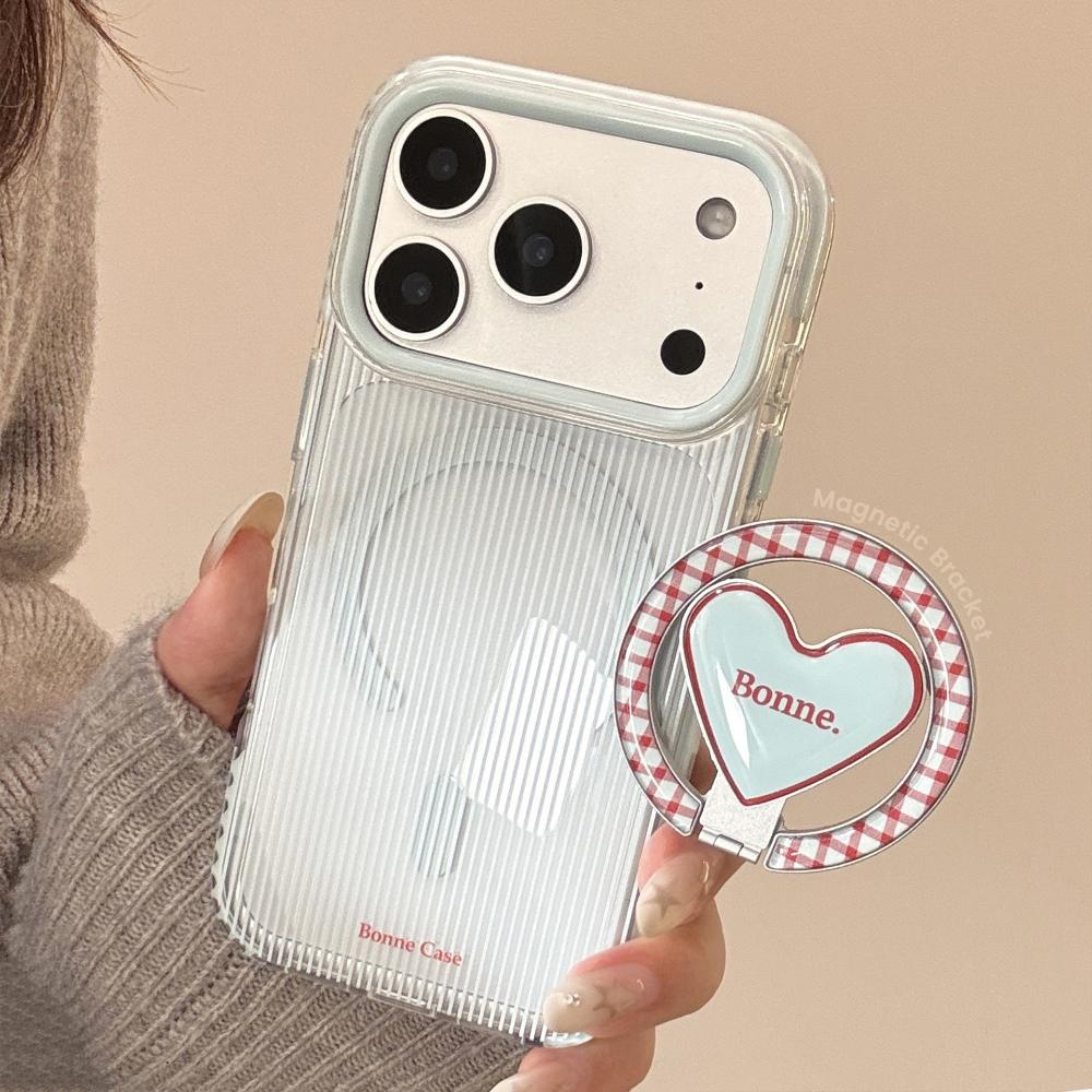 Dungi Albastre și Roșii Sunt Potrivite pentru Carcasa Telefonului Mobil Apple 17promax 15 Coreeană IPhone16 Suport Magnetic Iubire 14 Carcasă Moale