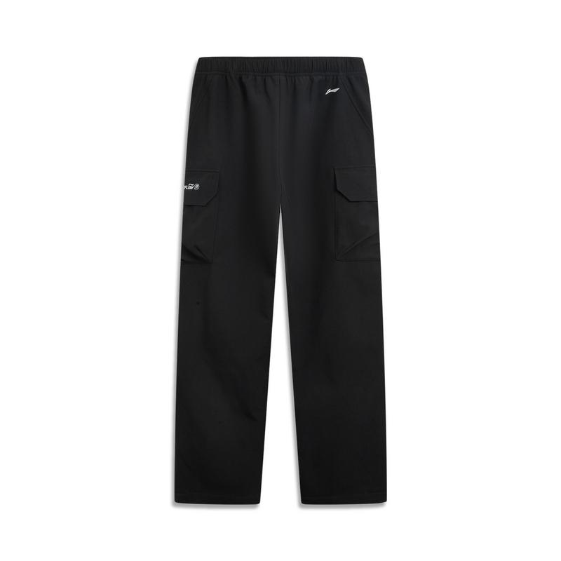 Li Ning Outdoor CF Tracing, Straight Fit Reflective Fleece Lined Thermal Water Repellent Soft Shell Pants Men's AYKV589-2