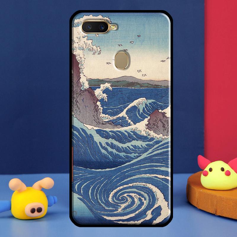 Japanese Style Art Japan Case For Oppo A16 A76 A96 A58 A78 A98 A5 A9 A91 A15 A17 A77 A52 A72 A74 A94 A54S A57S Cover