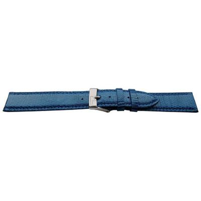 Watch Strap - MY-MONTRE - Genuine Lizard 20 Mm - Royal Blue - Made In Italy - Stainless Steel Buckle