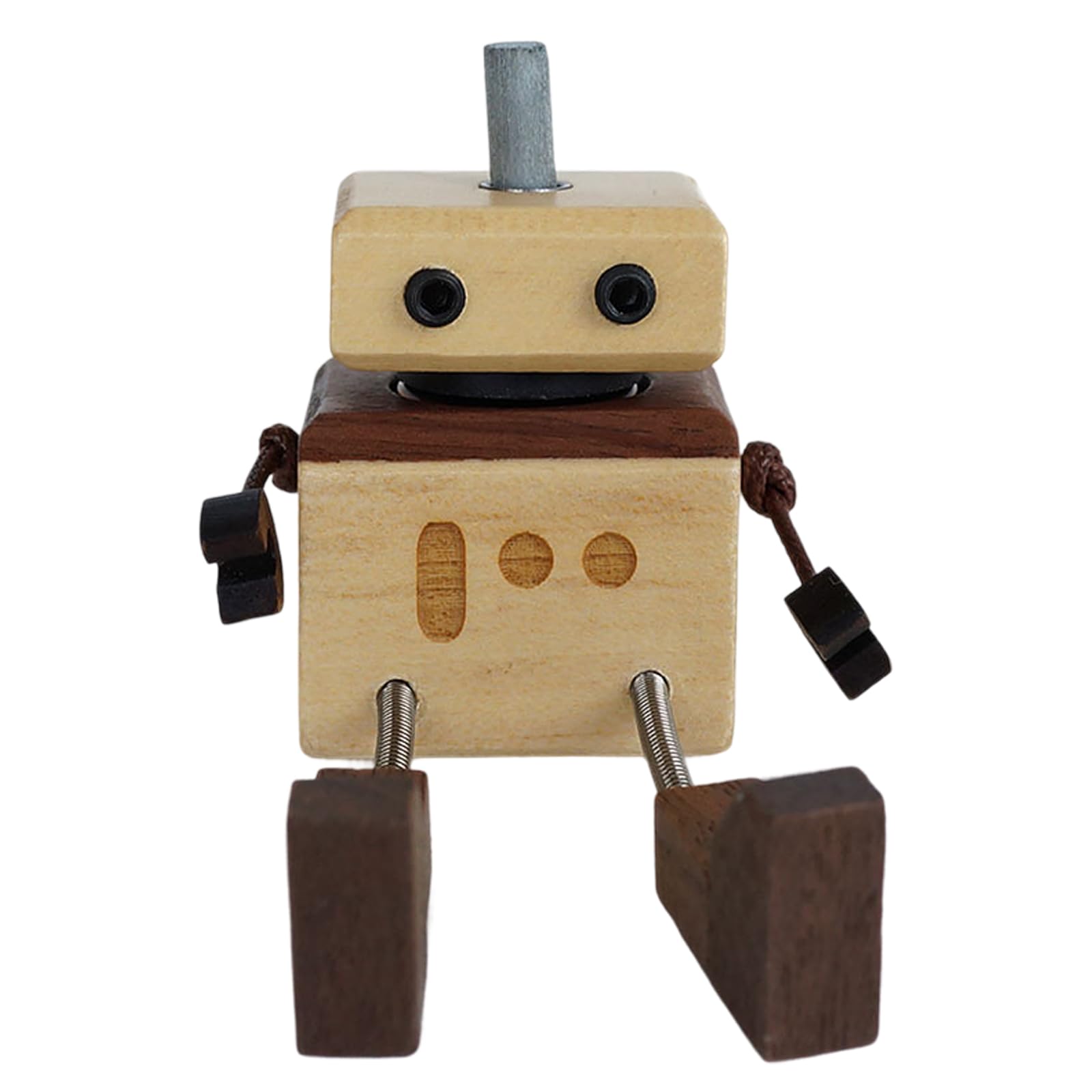 

Деревянный флакон для ароматерапии ручной работы, Салон автомобиля, Деревянный робот с трясущейся ногой One Size