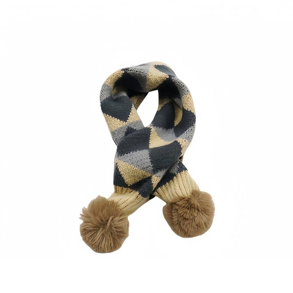 

Korean Style Children s Knitted Scarf Soft Warm Winter Neck Collar Boys Girls Plaid Scarf Kids Style 5
