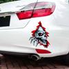 3D Demon Skull Car Decals Auto Window Bumper Body Windshield Ornament Water-Repellent Vinyl Decals Skeleton Vehicle Accessories
