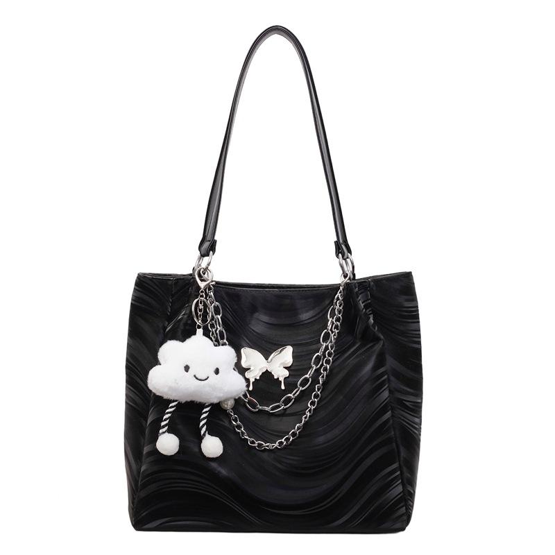 Autumn Tide Simple Fashion Big Bag Shoulder Tote Bag New Shopping Large Capacity Portable Chain Women'S Bag