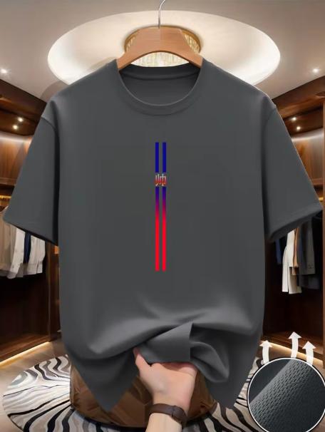 Bestseller Beliebt Mode Sommer Trend Lässig Kurzärmlig Bedruckt Schulterfrei Unisex Reines Baumwolle Kurzarm T-Shirt