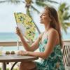 Fruit Pattern Handheld Fan with Tassel Vacation Folding Fan Fashion Summer Folding Hand Fan  School
