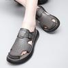 Fashion Men's sandals Classic retro business style Dress up party  Daily office Leisure Outdoor Breathable shoes Black Brown Beach