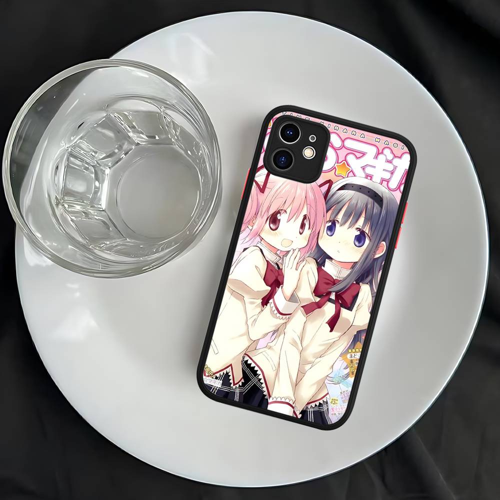 Cute Anime Puella Magi Madoka Magica Silicone Case For IPhone 16 15 14 13 12 11 Pro Max Plus X XS MAX Shockproof Matte Cover
