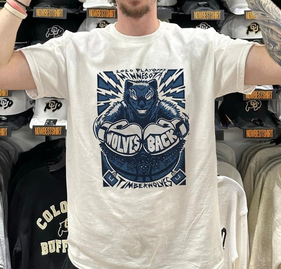 NBA Timberwolves 2025 Playoffs Wolves Back T-Shirt Size S-5XL Unisex T-Shirt XXXXL