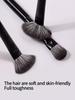 5pcs Black Natural Eye Makeup Brushes Soft Synthetic Professional Eyeliner Eyebrow Eye ShadowSet Blending Make Up Tools