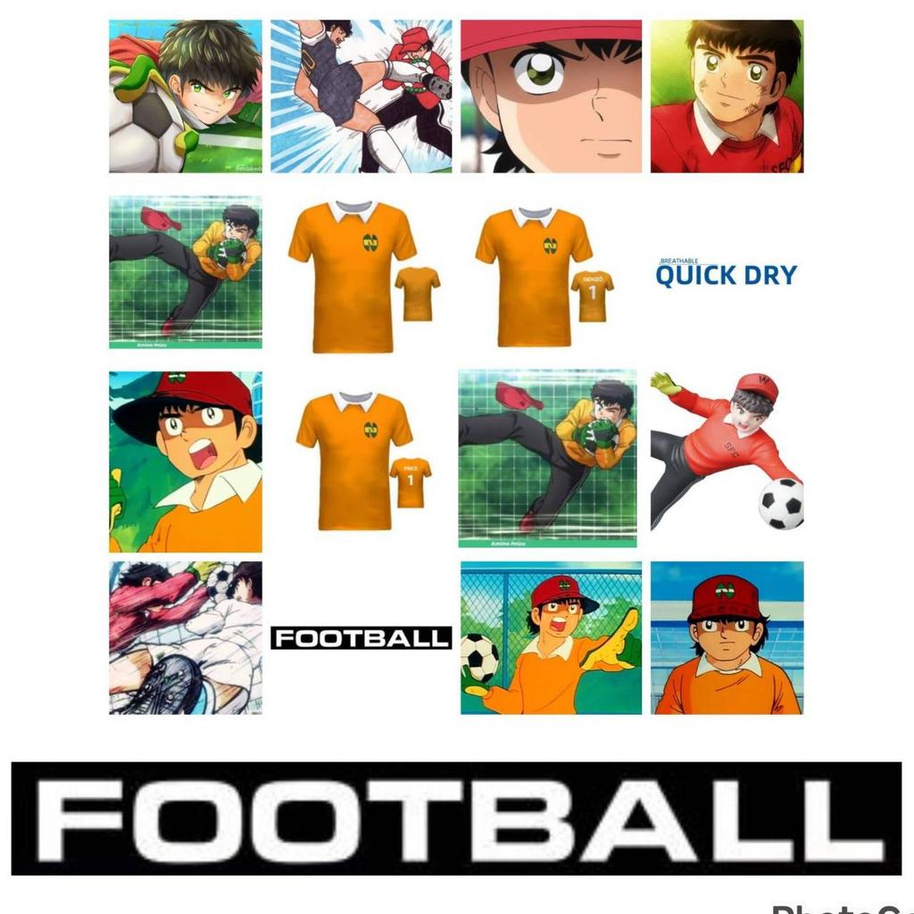 Captain Tsubasa Wakabayashi Price GK Goalkeeper Football Soccer T-Shirt Polo Jersey Japan Cartoon Animation Print Quick Dry Vintage Short Sleeve