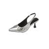 French Bag Head Sandals Women's 2025 New Spring Thin Heel Pointed Belt Buckle Word with Temperament Shallow Mouth Single Shoes