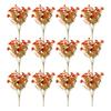 2/3/4/5/6/12Pcs Fall Artificial Flower 7 Fork UV Resistant Fake Flower Home Wedding Party Table Centerpiece Indoor Outdoor Faux Bloom Decoration