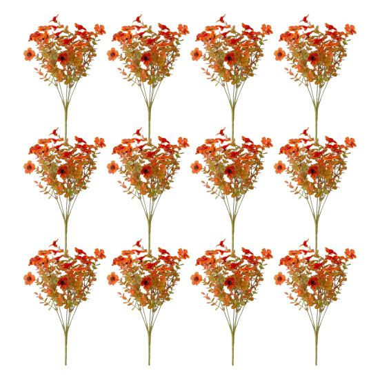 2/3/4/5/6/12Pcs Fall Artificial Flower 7 Fork UV Resistant Fake Flower Home Wedding Party Table Centerpiece Indoor Outdoor Faux Bloom Decoration
