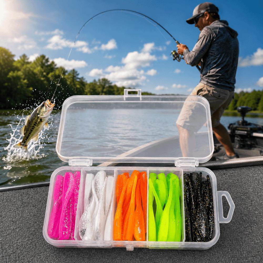 100PCS PVC Swimbaits Lures 5cm Fishing Lures Durable Fishing Baits for Trout