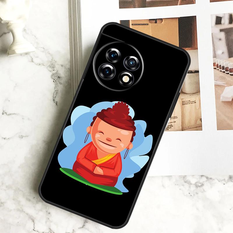 Cute Buddha Monk Zen Buddhism Case For OnePlus 12 12R 11 9 10 Pro 10R 9R 8T 10T Nord 3 CE 2 Lite 2T N10 N20 N30 CE4 Cover