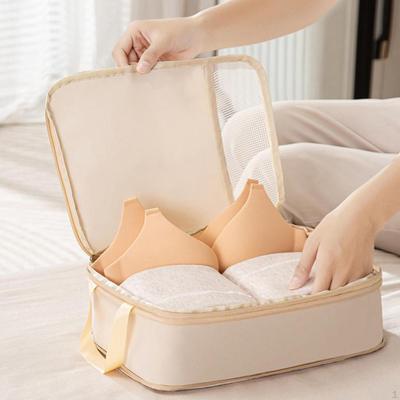 3 Pieces Compression Packing Cubes Expandable Organizers Travel Storage Bag for Hiking