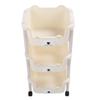 Storage Cart with Caster Wheels High Capacity Rolling Trolley Cart for Bathroom Kitchen Classroom