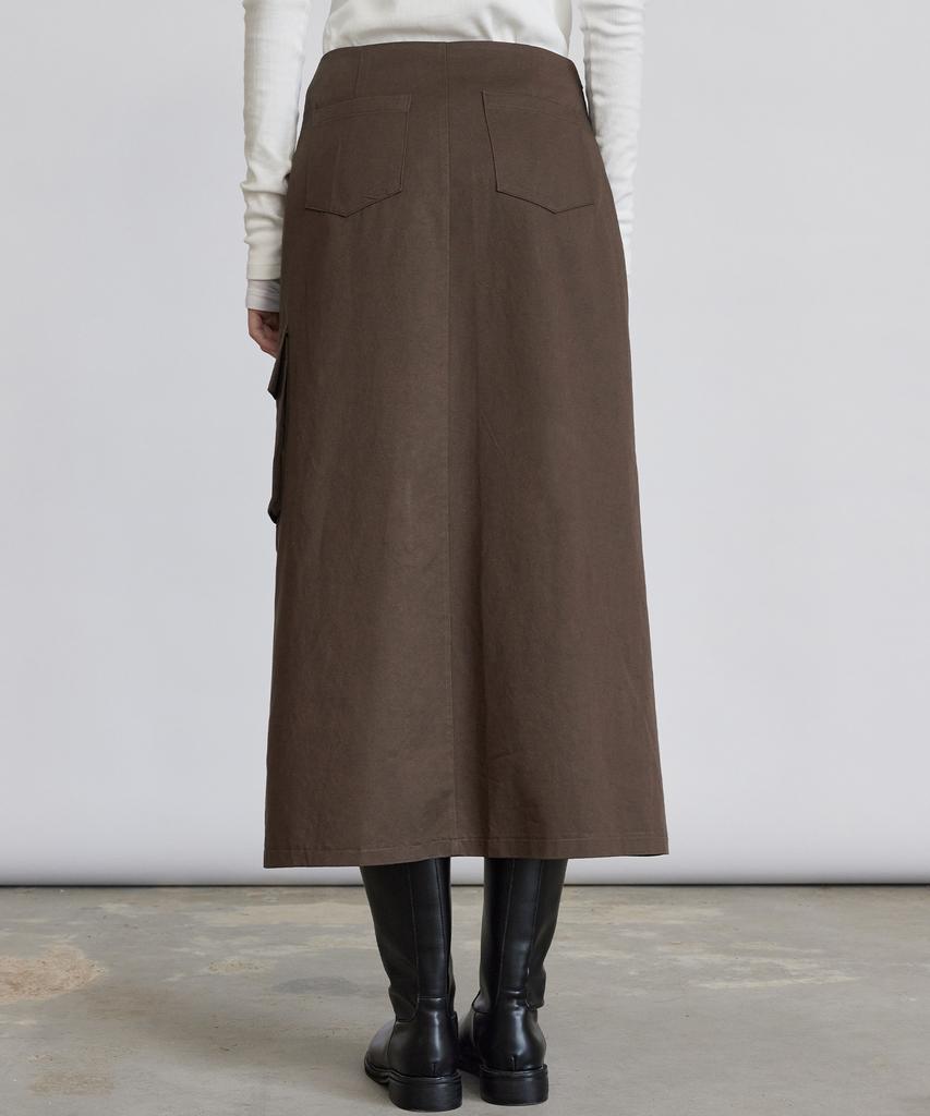 Itove Seoul Cargo Long Wrap Skirt Dg